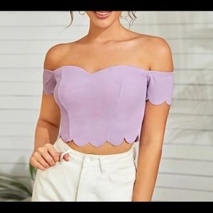 Off shoulder crop top